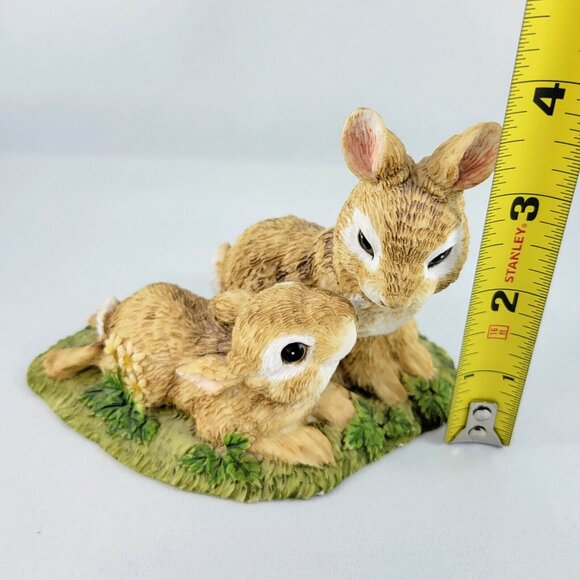Bunny Rabbits Nature’s Friends Figurine 1989 Summit Collection Vintage Mom Baby - Picture 8 of 9